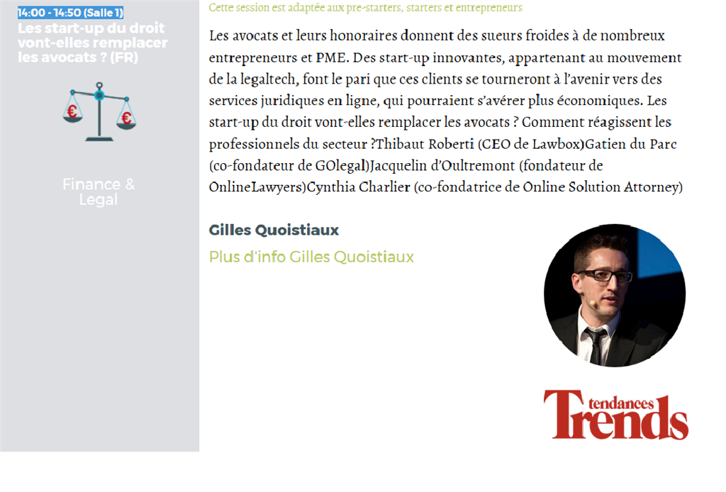 OSA au salon Entreprendre le 28 mars 2017 (Tour&Taxis)
